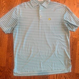 Masters Peter Millar Summer Comfort Striped Polo Shirt Large